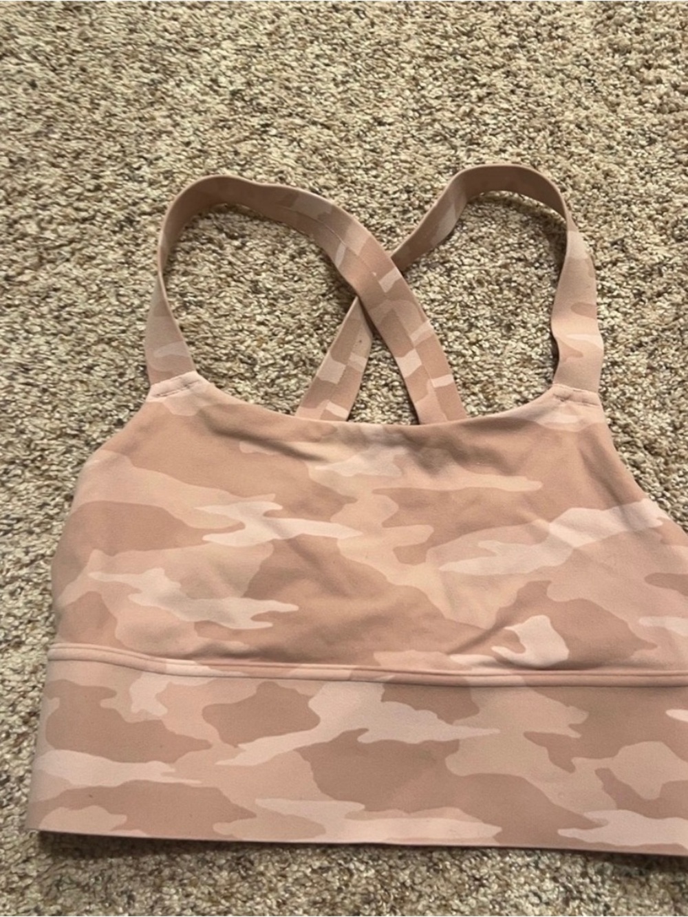 Athleta Women’s Camo Sports Bra - Nude Pink